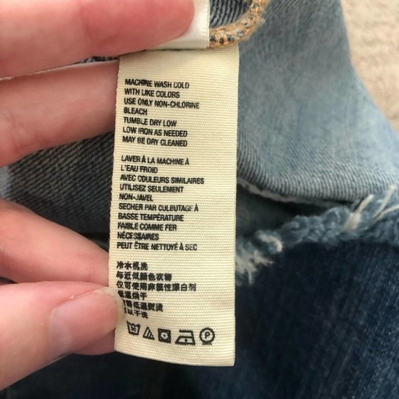 FREE PEOPLE We The Free Sidecar Blue Denim Mini Skirt Sz 28 NEW - Picture 7 of 7